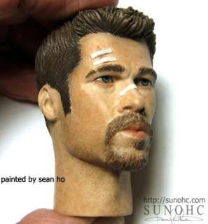 CUSTOM Brad Pitt DETECTIVE MILLS SE7EN head sculpt  
