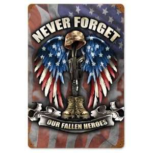  Fallen Heroes Metal Sign