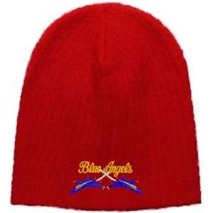 Blue Angels Embroidered Skull Cap   Red