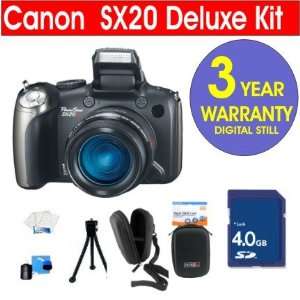  Canon PowerShot SX20 IS 12 MP Digital Camera + 4 GB High 
