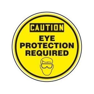   EYE PROTECTION REQUIRED (W/GRAPHIC) Sign   12 Plastic Shape: Circle