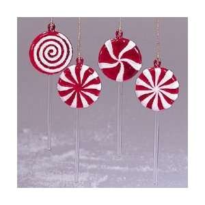   12 Peppermint Twist Swirl Lollipop Christmas Ornaments: Home & Kitchen