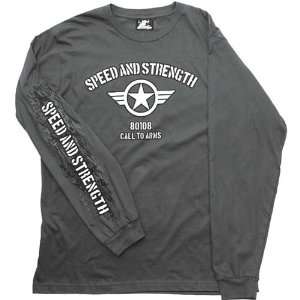 Speed and Strength Call to Arms Mens Long Sleeve Sportswear Shirt 