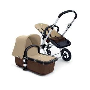 Bugaboo Cameleon   Dark Brown Base with Sand Canvas Fabric