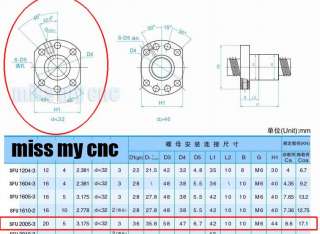 ball nut housings, nut bracket fit RM2005 RM2010 Flange nut 