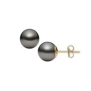   Tahitian Cultured Pearl Earring with 14K Gold Post By Michiko: Jewelry