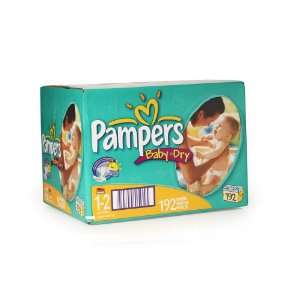 Pampers Baby Dry Diapers, Size 1 2, 192 Count Health 