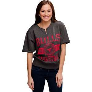  Chicago Bulls Womens Flash Short Sleeve Crewneck Sweatshirt 