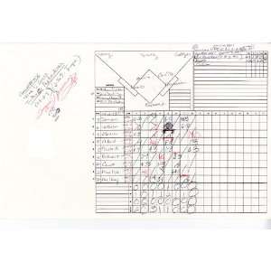 Suzyn Waldman Handwritten/Signed Scorecard Yankees at Twins 6 01 2008