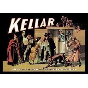 Vintage Art Kellar The Witch, the Sailor and the Enchanted Monkey 