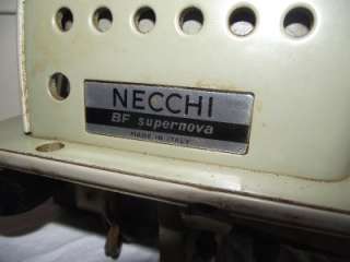 B267) Vintage Necchi BF Supernova leather sewing machine works for 