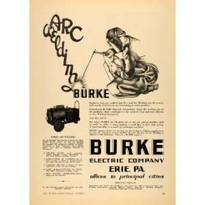  1930 Ad Burke Electric Co Arc Welders Machinery Erie PA 