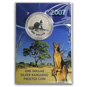  2007 1 oz Australian Silver Kangaroo w/Card Everything 