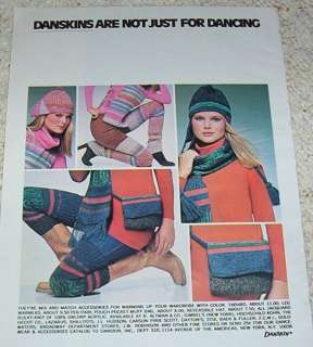 1977 Danskin CHRISTIE BRINKLEY leg warmers Danskins AD  