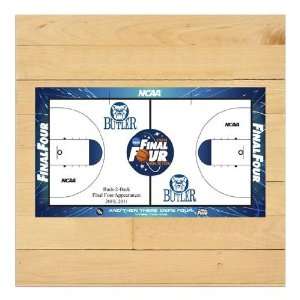 Butler Bulldogs 2011 Mens Final Four 6x6 Game Used Court Piece with 