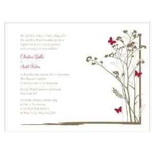  Romantic Butterfly Invitation   Ruby: Health & Personal 