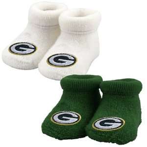  Green Bay Packers 2 Pack Terry Booties Baby