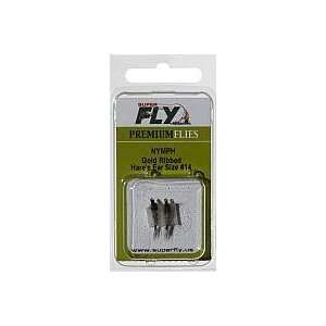  Superfly Fishing Lures Nymph Gold Ribbed Hairs Ear Size 