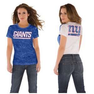  New York Giants Womens Superfan Burnout Tee from Touch by 