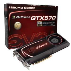  EVGA GeForce GTX 570 Superclocked 1280 MB GDDR5 PCI 