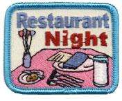 girl/boy RESTAURANT NIGHT Fun Patches Crest GUIDE/SCOUT  