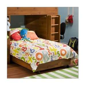   Logik Loft Lower Bunk on Casters in Sunny Pine Furniture & Decor