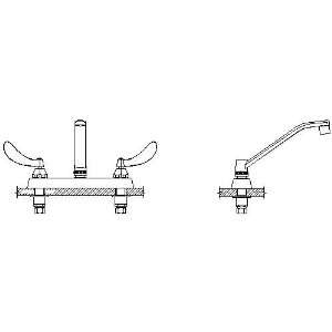   26C3124 26T Two Handle 8 Cast Deck Mount Faucet: Home Improvement