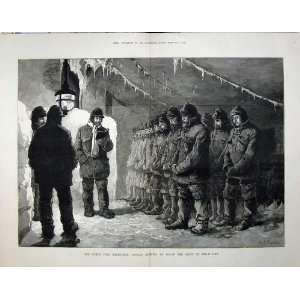   North Pole Expedition 1876 Sunday Service Ship Alert