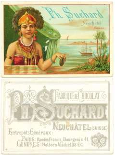 Switzerland PH.SUCHARD/Chocolate Vintage Trade card adv  
