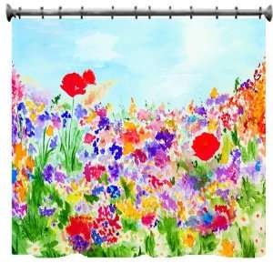  Summer Flowers in Garden Shower Curtain   69 X 70 Home 