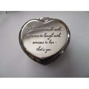  Heart shaped Chrome plated Jewelry Box: Home & Kitchen