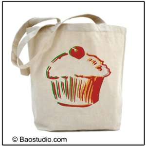 Cup Cake   Eco Friendly Tote Graphic Canvas Tote Bag
