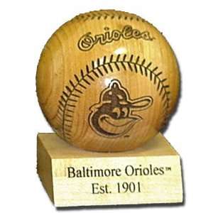  Baltimore Orioles Laser Engraved Wood Cooperstown Baseball 