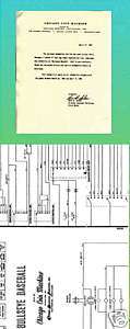 Bullseye Baseball 1967 Chicago Coin Baseball Schematic  