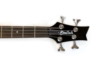 Stellah Ripwood Electric Bass Guitar (Red) Mk II   4 String New  