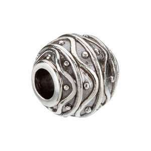  24813 Silver 12.25X11.50 Mm Kera Round Deco Bead: Jewelry