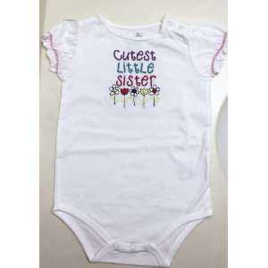    Okie Dokie Romper, (Cutest Little Sister) Size 6 9month Baby