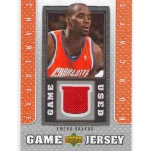   Deck Authentic Emeka Okafor Game Worn Jersey Card: Sports & Outdoors
