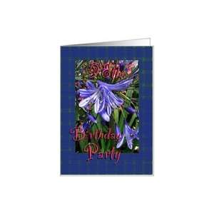  98th Birthday Party Invitation Lavender Lilies Card: Toys 