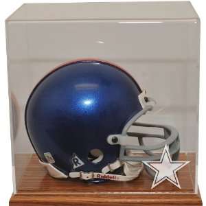  Caseworks Dallas Cowboys Oak Mini Helmet Display Sports 