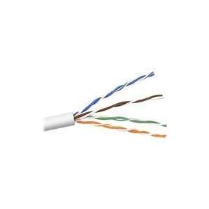  250FT CAT5E Stranded Bulk Cable 4PR 24AWG White 