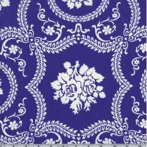  45 Wide Sis Boom Basics Casey Scroll Blue Fabric By The 