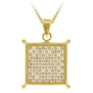  Icz Stonez 18k Gold over Silver Micro Pave Cubic Zirconia 