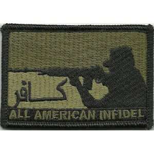  American Infidel Tactical Patch   Olive Drab: Everything 