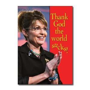  Funny Happy Birthday Card Palin World Sucks Humor Greeting 