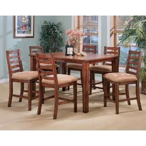  7pc. Casual Cafe Table and Bar Stools Set
