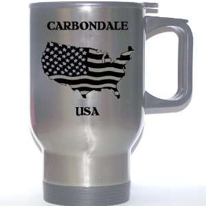  US Flag   Carbondale, Illinois (IL) Stainless Steel Mug 