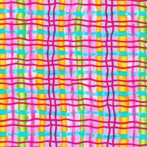  Stipple Plaid Pink quilt fabric by Benartex 2527 12: Arts 