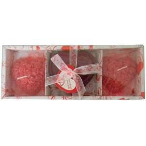  Heart Shaped Candle Set Case Pack 48: Home & Kitchen
