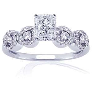   Radiant Cut Diamond Engagement Ring 14K SI2: Fascinating Diamonds
